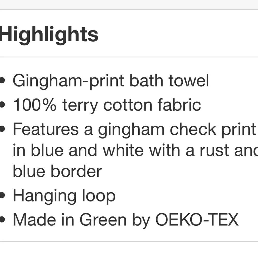 THRESHOLD NWT 2pc traditional gingham plaid bath towels -blue/white